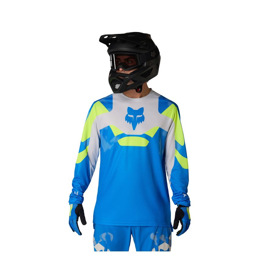 Fox Koszulka Rowerowa Z DŁugim RĘkawem  Ranger Tactile Blue Jewel S