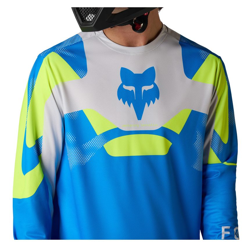 Fox Koszulka Rowerowa Z DŁugim RĘkawem  Ranger Tactile Blue Jewel S
