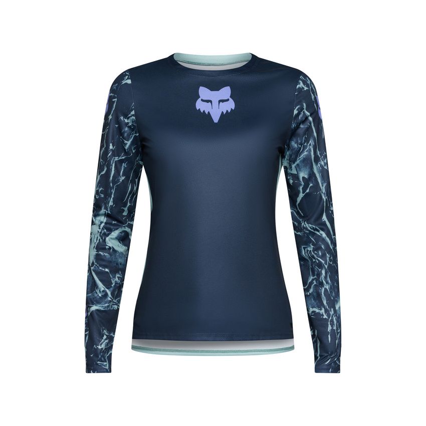 Fox Koszulka Rowerowa Z DŁugim RĘkawem Damska  Ranger Img Print Arctic Blue M