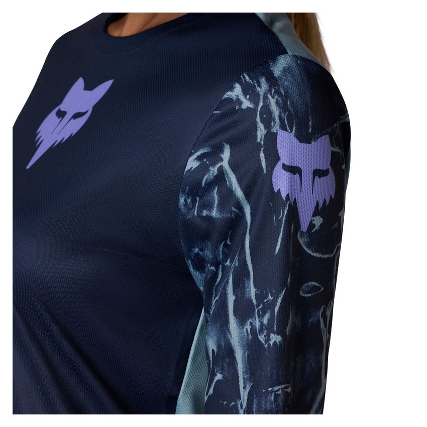Fox Koszulka Rowerowa Z DŁugim RĘkawem Damska  Ranger Img Print Arctic Blue M