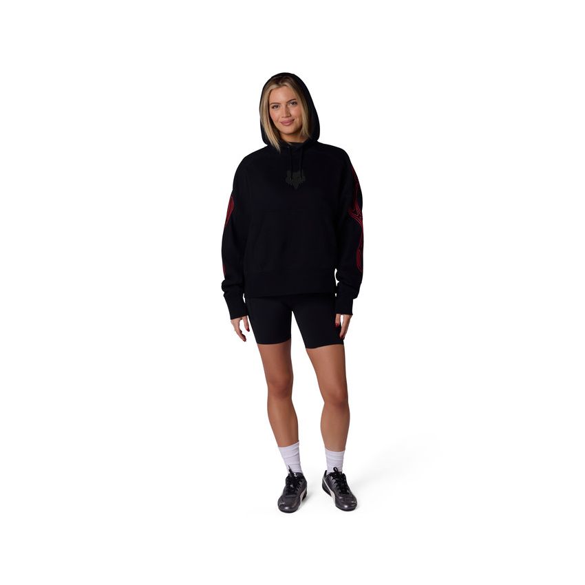 Fox Bluza Z Kapturem Damska  Vision Oversized Fleece Po Black S