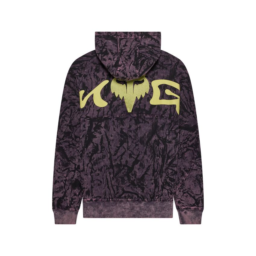 Fox Bluza Z Kapturem  Image Print Oversized Fleece Po Plum Perfect M