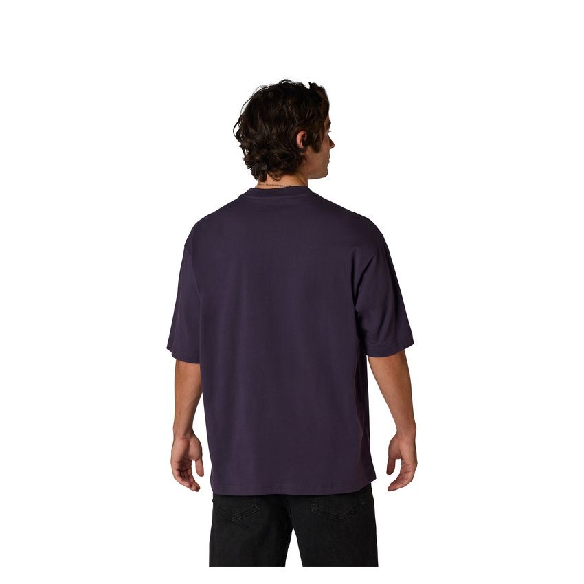 Fox T-shirt  Image Print Plum Oversized Perfect L