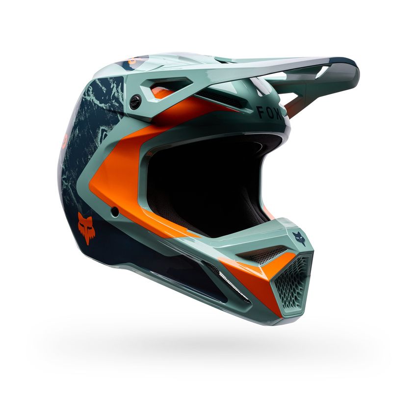 Fox Kask Motocyklowy  V1 Image Print Arctic Blue M