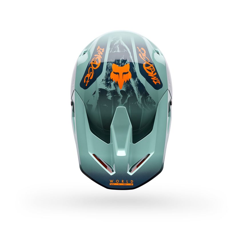 Fox Kask Motocyklowy  V1 Image Print Arctic Blue M