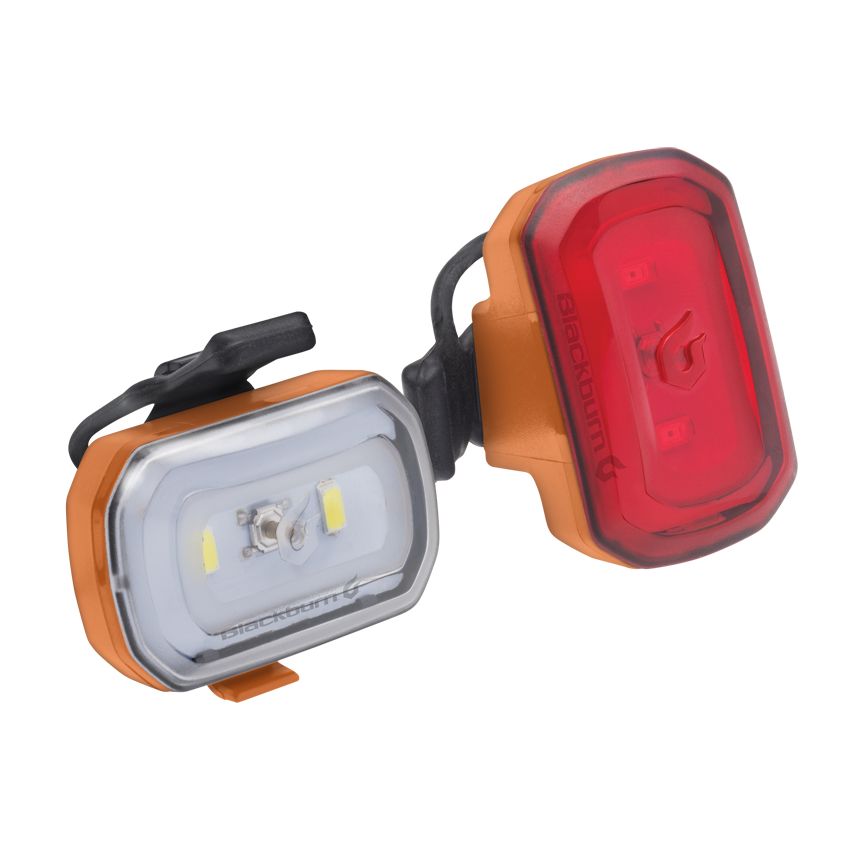 Zestaw lampki BLACKBURN CLICK USB przód 60 lumenów, CLICK USB tył 20 lumenów pomarańczowe (NEW) 
