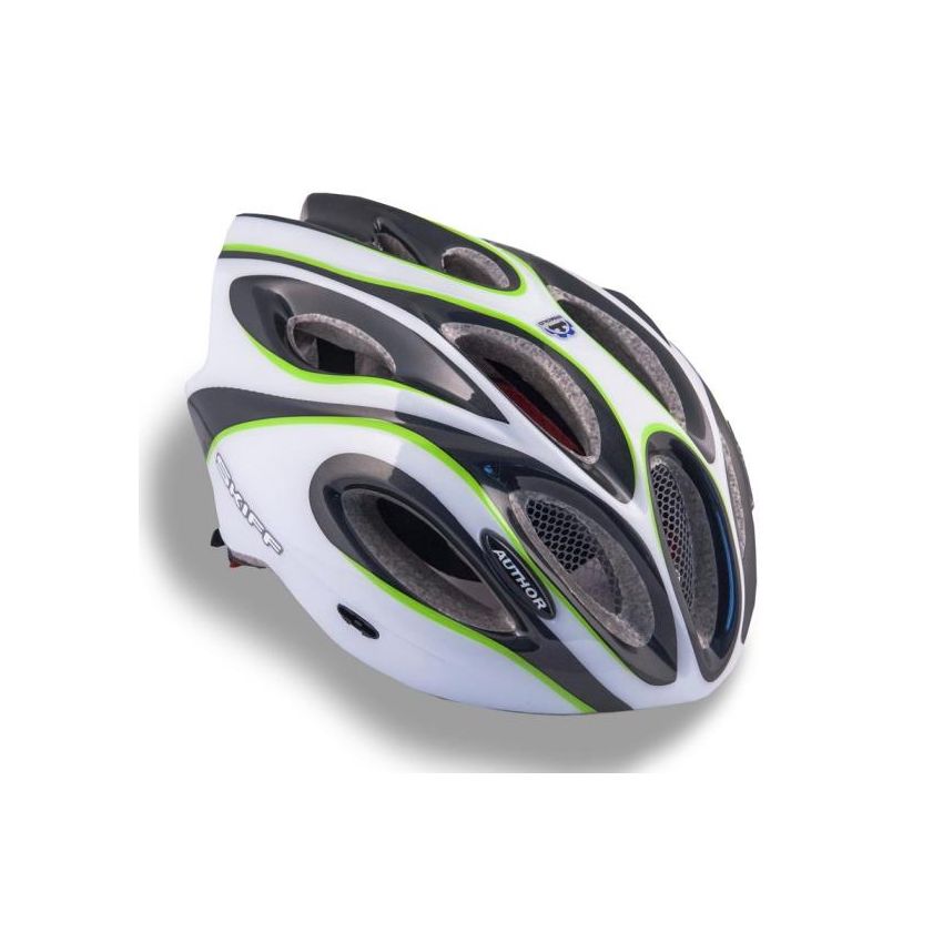 Kask AUTHOR SKIFF biało-czarno-zielony 58-62 