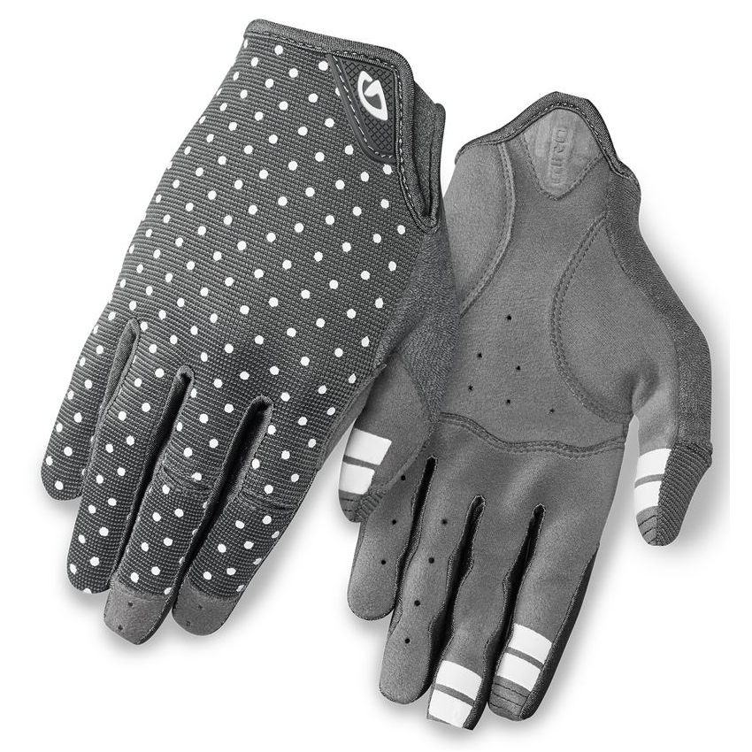 Rękawiczki damskie GIRO LA DND długi palec dark shadow white dots roz. XL (obwód dłoni 205-210 mm / dł. dłoni 196-205 mm) (NEW) 