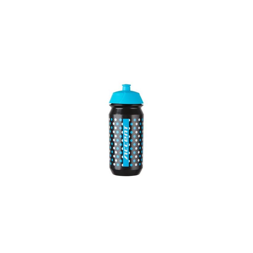 Accent Bidon Dots czarno-niebiesko-biały 500 ml 