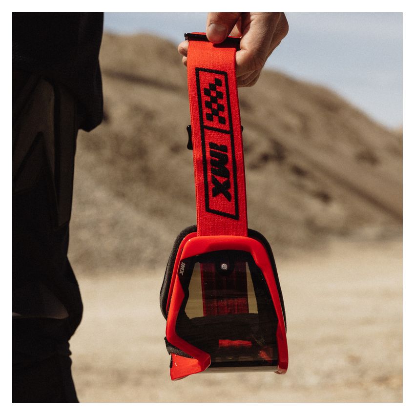 Gogle IMX Endurance Race Red Gloss/Red (szyba dark smoke + clear)