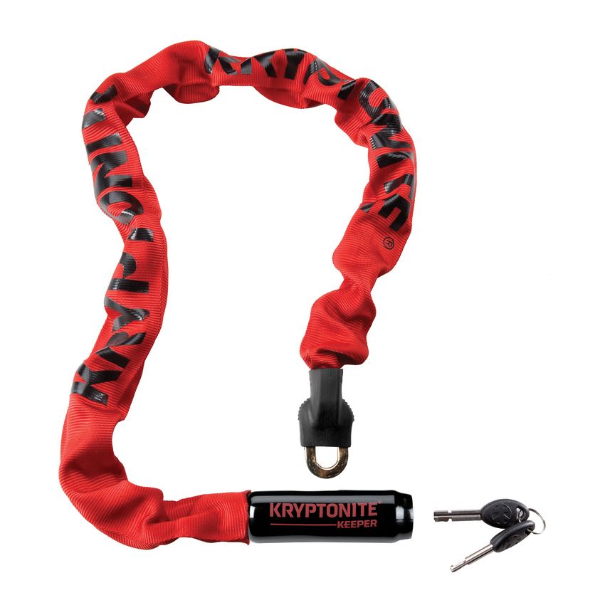 KRYPTONITE ZAPIĘCIE ŁAŃCUCHOWE KRYPTONITE KEEPER 785 INTEGRATED CHAIN RED 0,7CM X 85CM 