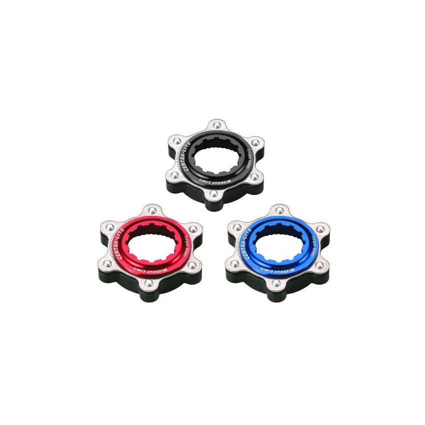  Adapter Centerlock do tarcz na 6 śrub do kół z osią 15/20 mm, czarny 