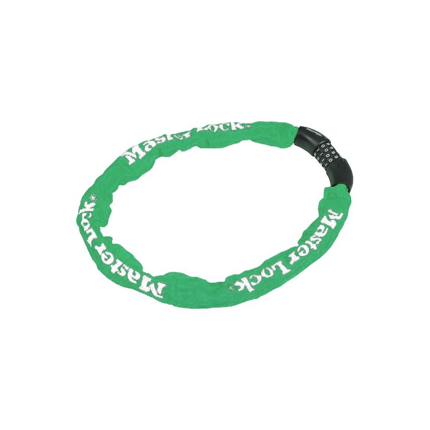 Zapięcie rowerowe MASTERLOCK QUANTUM 8392 ŁAŃCUCH 8mm 40mm 90cm SZYFR zielone 
