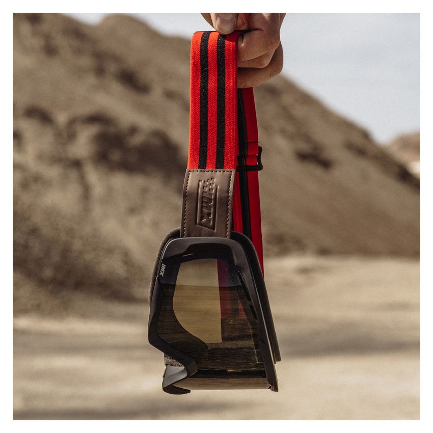 Gogle IMX Endurance Rust Black Matt/Red (szyba dark smoke + clear)