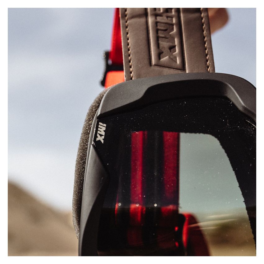 Gogle IMX Endurance Rust Black Matt/Red (szyba dark smoke + clear)