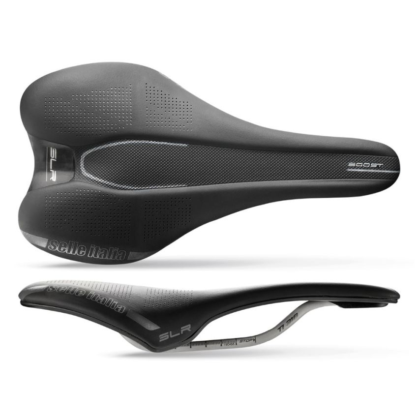 Siodło SELLE ITALIA SLR BOOST L (id match - L1) ti 316 tube 7, fibra-tek, czarne (NEW) 