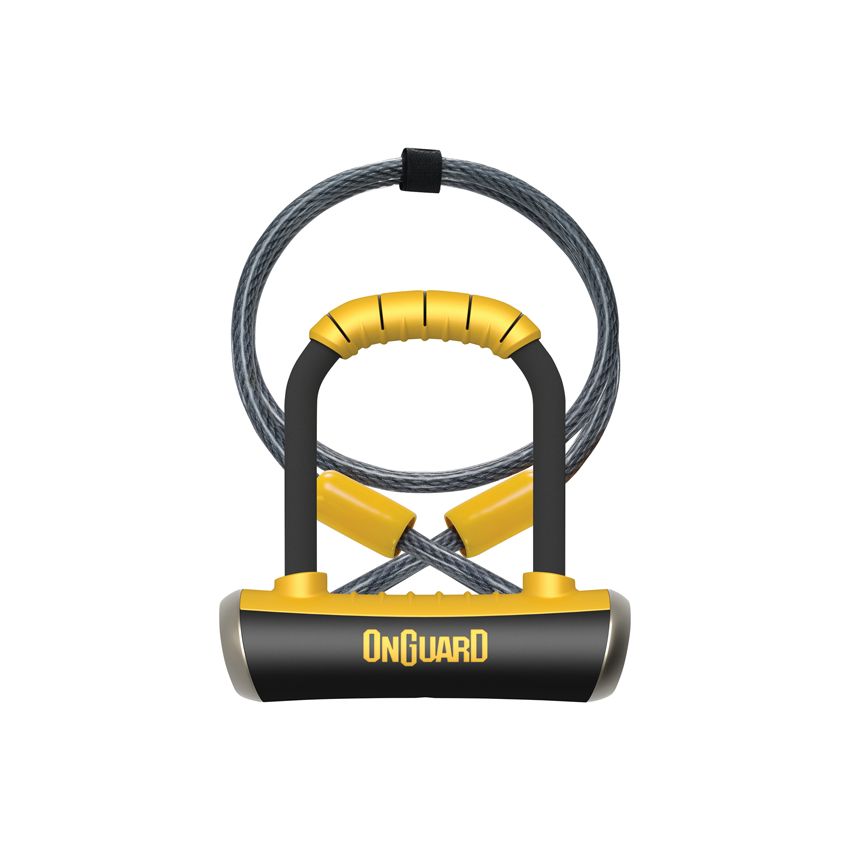 Zapięcie rowerowe ONGUARD PitBull Mini DT 8008 U-LOCK - 14mm 90mm 140mm - 5 x Klucze z kodem + linka 10mm 120cm 