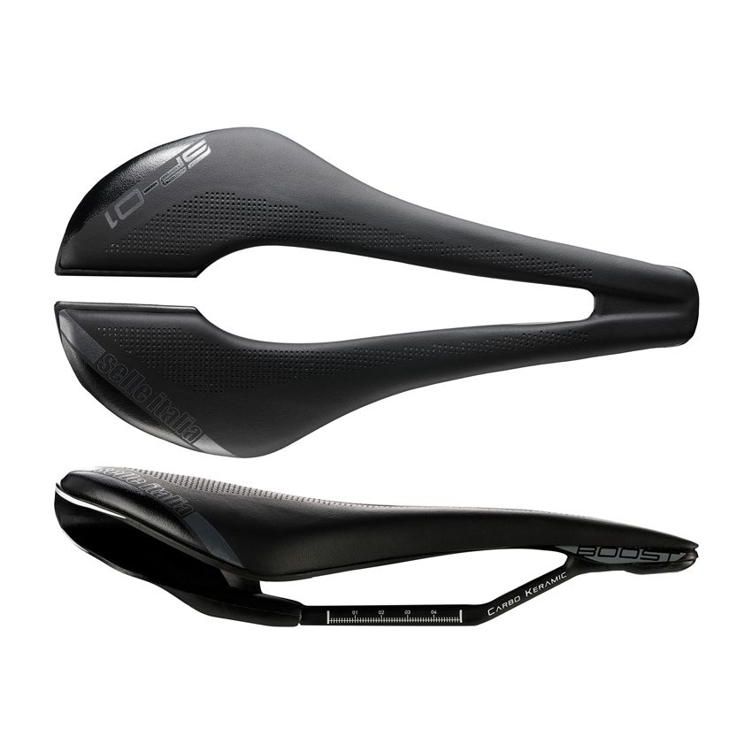 Siodło SELLE ITALIA SP-01 BOOST KIT CARBONIO SUPERFLOW L (id match - L3) carbon/keramic 7x9, fibra-tek, 166g czarne (NEW) 