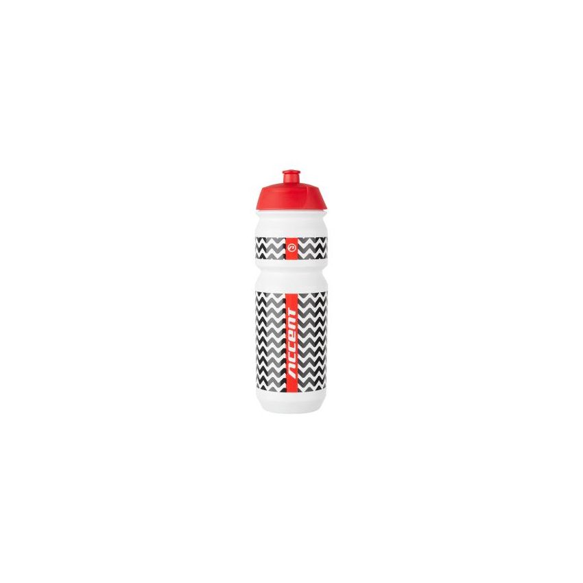 Accent Bidon ZigZac biało-czerwony 750 ml 