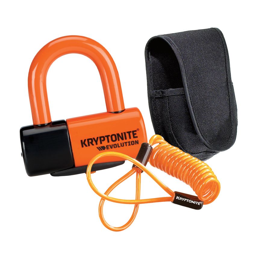 KRYPTONITE BLOKADA TARCZY HAMULCOWEJ KRYPTONITE EVOLUTION DISC LOCK PREMIUM PACK ORANGE 