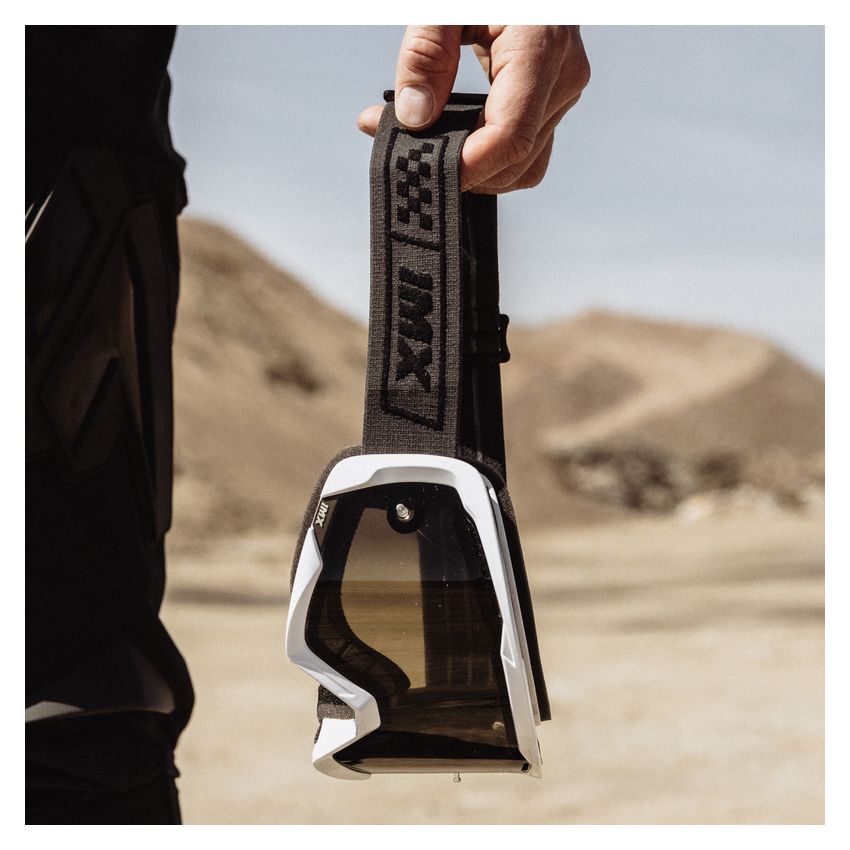 Gogle IMX Endurance Race White Gloss/Black (szyba dark smoke + clear)