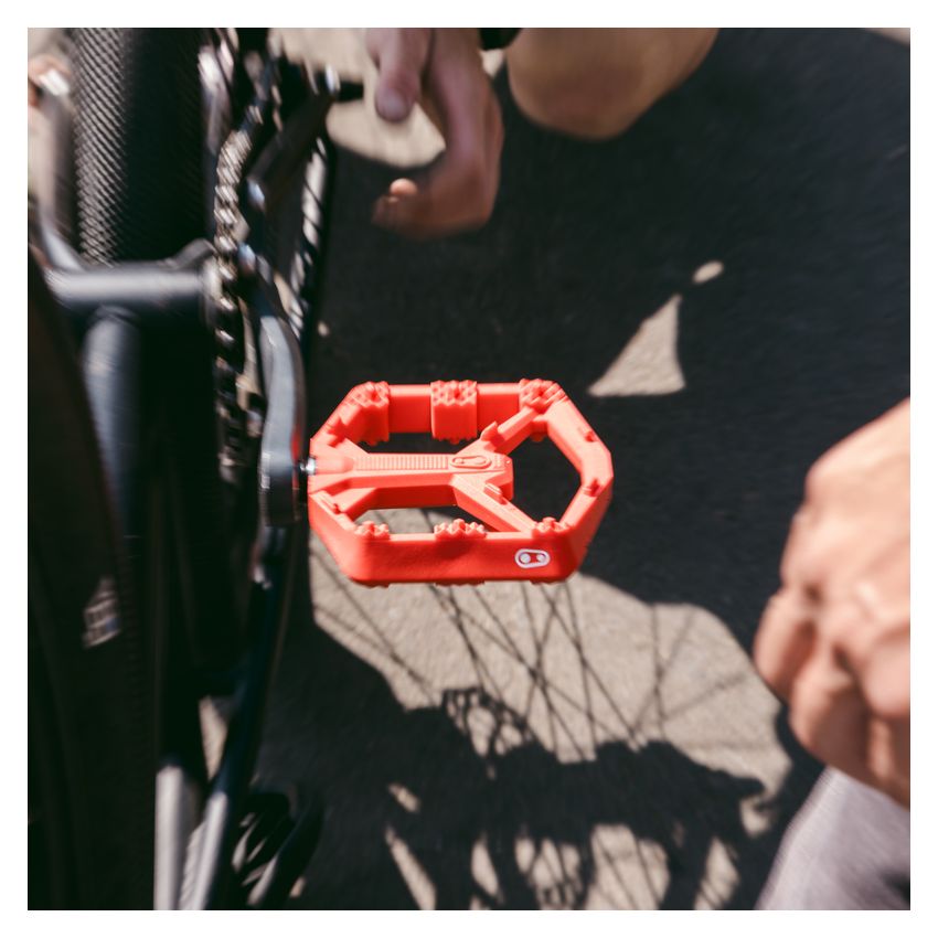 Pedały CRANK BROTHERS Stamp 0 Bright Red