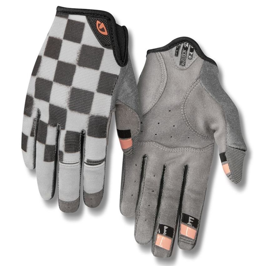 Rękawiczki damskie GIRO LA DND długi palec checkered peach roz. XL (obwód dłoni 205-210 mm / dł. dłoni 196-205 mm) (NEW) 