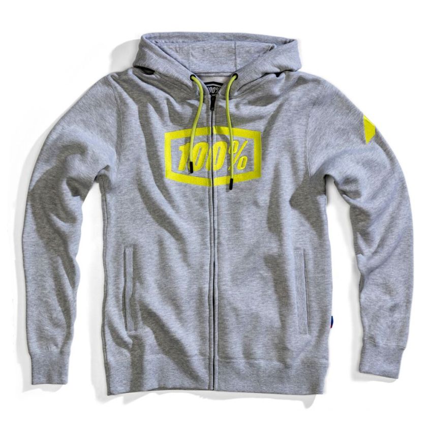 Bluza męska 100% SYNDICATE Hooded Zip Sweatshirt Grey Heather roz. L (NEW) 