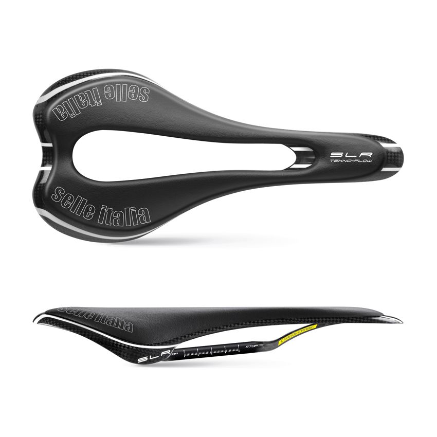 Siodło SELLE ITALIA SLR TEKNO FLOW S (id match - S3) carbon/keramic 7x9, carbon/fibra-tek, 110g carbon (NEW) 