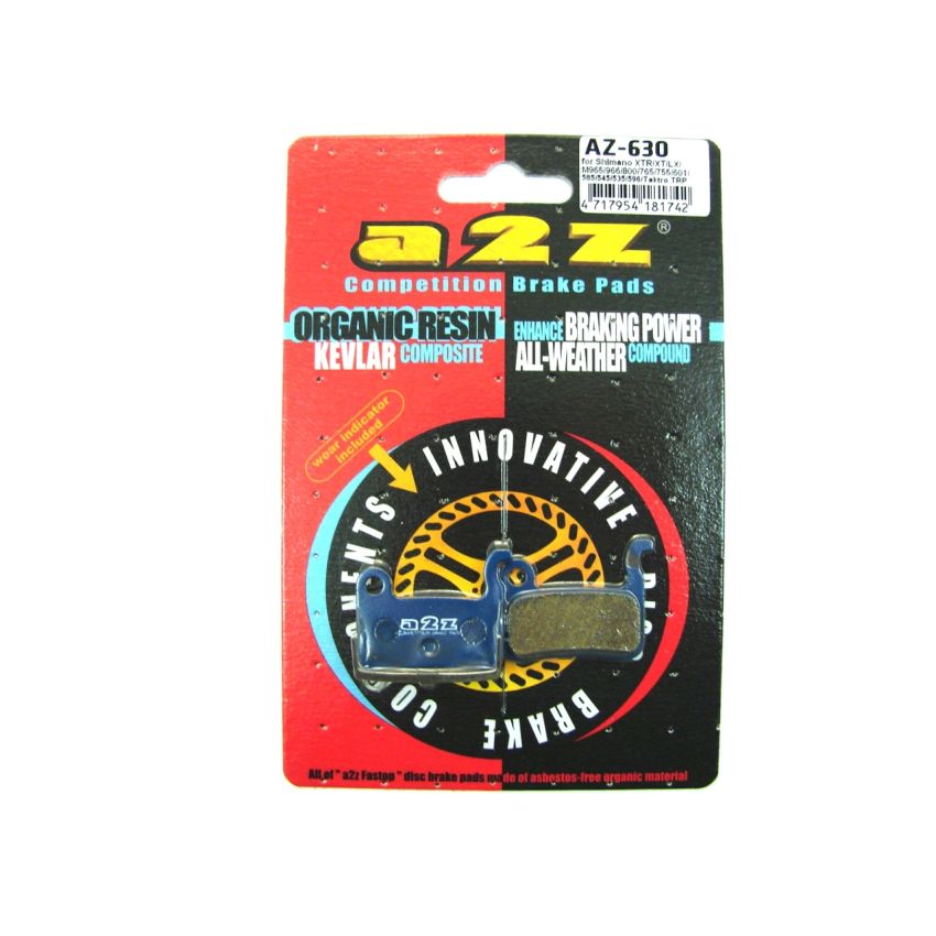 Klocki hamulcowe a2z Blue AZ-630 Shimano BR-M975/975P/966/965/800/776/775/765/  755/601/596/595/585/545/535/T665/  605/601/R505/S501/S500/Tektro TRP Dash carbon