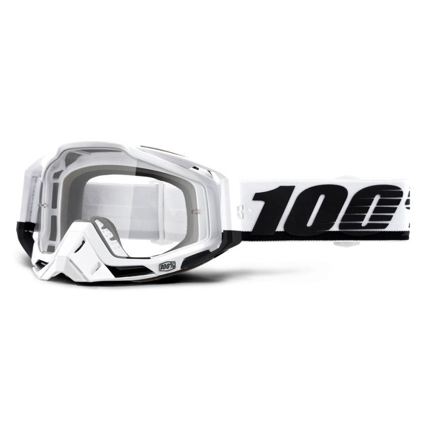 Gogle 100% RACECRAFT STUU (Szyba Przezroczysta Anti-Fog + 10 Zrywek)