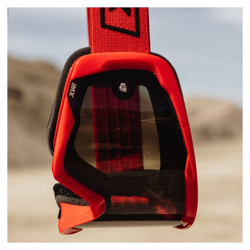 Gogle IMX Endurance Race Red Gloss/Red (szyba dark smoke + clear)