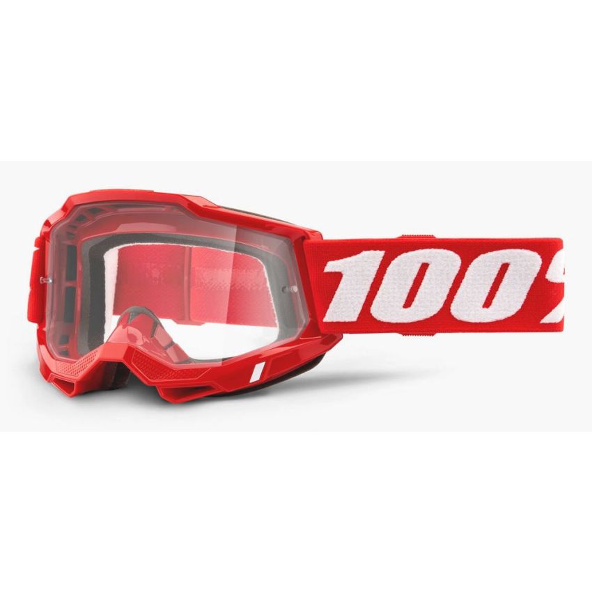 Gogle 100% Accuri 2 Red (szyba clear Anti-Fog)