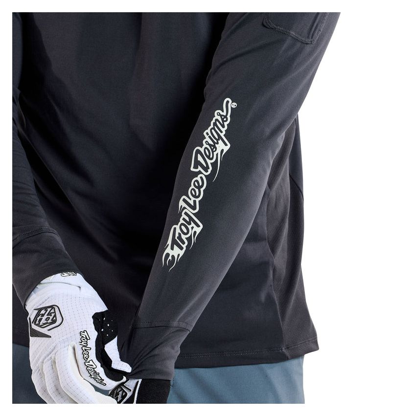 Koszulka TLD Ruckus LS Ride Tee Burn Out Carbon