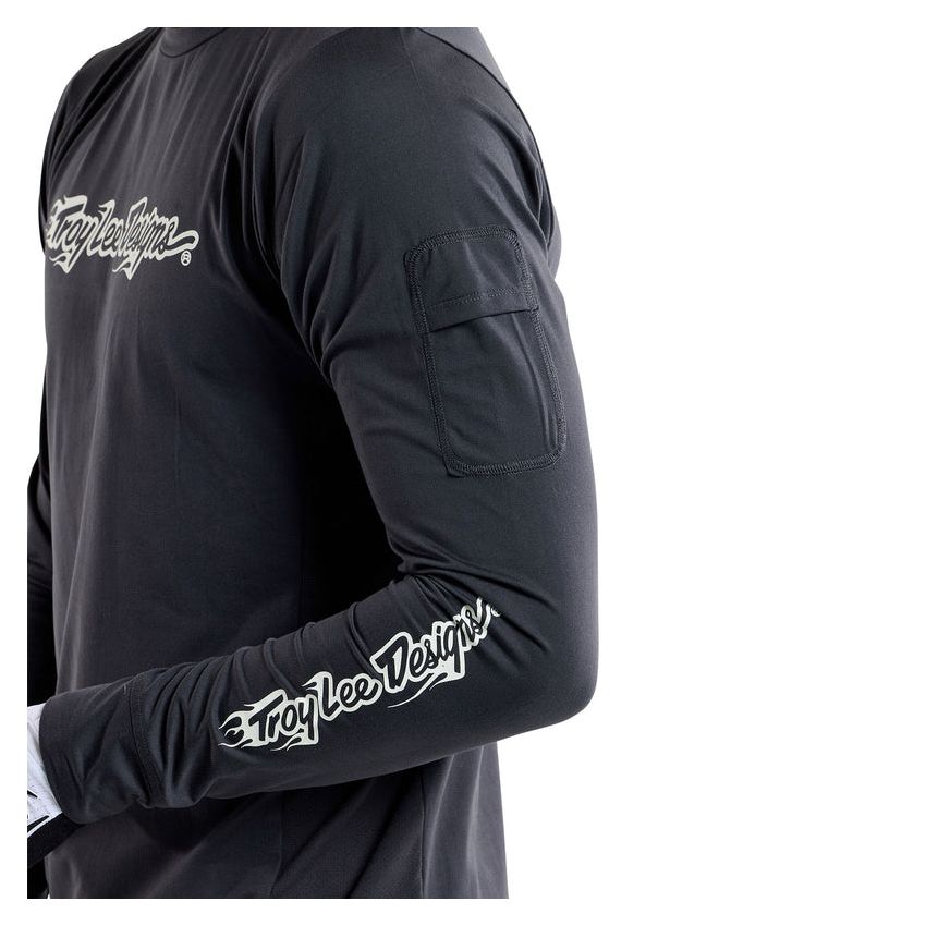 Koszulka TLD Ruckus LS Ride Tee Burn Out Carbon