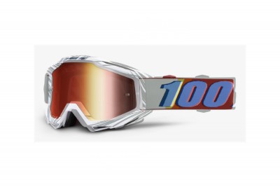 Gogle 100% Accuri Minima (Szyba Czerwona Lustrzana Anti-Fog, LT 38%+/-5% + Szyba Przezroczysta Anti-Fog, LT 88%-92%)