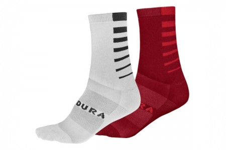 Skarpety ENDURA Coolmax® Stripe Socks (Twin Pack) Rust Red 2021