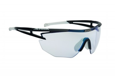 ALPINA okulary EYE-5 SHIELD VLM+ kolor black-matt white szkło blue mirror S1-3 Fogstop Hydrophob