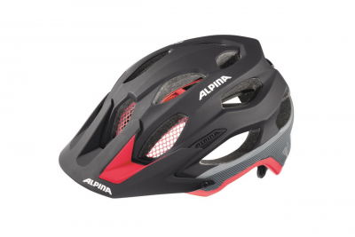 ALPINA kask Carapax Black-Red-Silver 