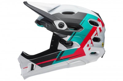 BELL kask Super DH MIPS White Emerald Hibiscus