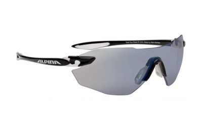 ALPINA okulary Twist Four Shield RL VLM+ kolor black-white-black szkło blue mirror S1-3 Fogstop