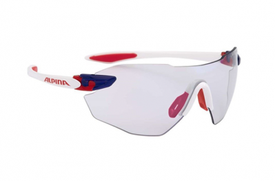 ALPINA okulary Twist Four Shield RL VLM+ kolor blue-red-white szkło blue mirror S1-3 Fogstop