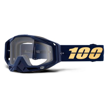 Gogle 100% RACECRAFT BAKKEN (Szyba Przezroczysta Anti-Fog + 10 Zrywek)