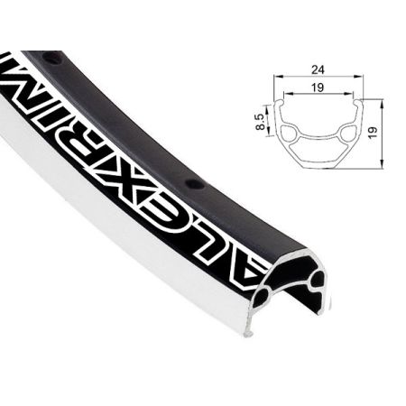 Obręcz mtb ALEXRIMS EN24 27.5"x32 otw. H.tarczowy kapslowana czarna 