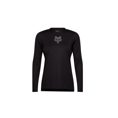 Koszulka Rowerowa Z Długim Rękawem FOX Lady Head Black