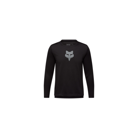 Koszulka Rowerowa Z Długim Rękawem Fox Junior Ranger Head Black