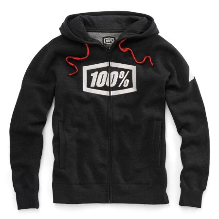 Bluza męska 100% SYNDICATE Hooded Zip Sweatshirt Black Heather White roz. M (NEW) 