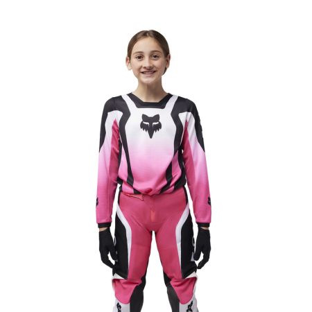 Fox Spodnie Motocyklowe Junior  Girls 180 Lean Black Pink Y24