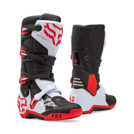 Fox Buty Motocyklowe  Motion White Fluo Red 9 (wkŁadka 260mm)