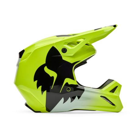 Fox Kask Motocyklowy  V1 Shield Fluo Yellow S
